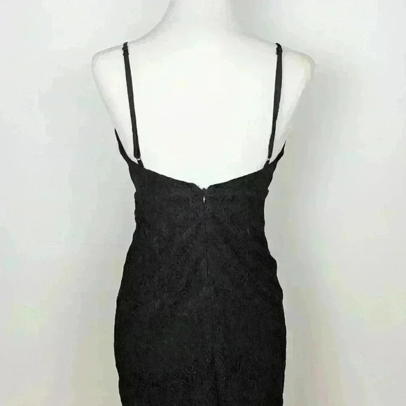 Lulu Black Bodycon Lace Dress With Adjustable straps Size Small - Picture 2 of 8